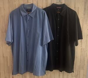 Lot of Toscano 100% Silk Men's Button Down Shirts sz XL EUC